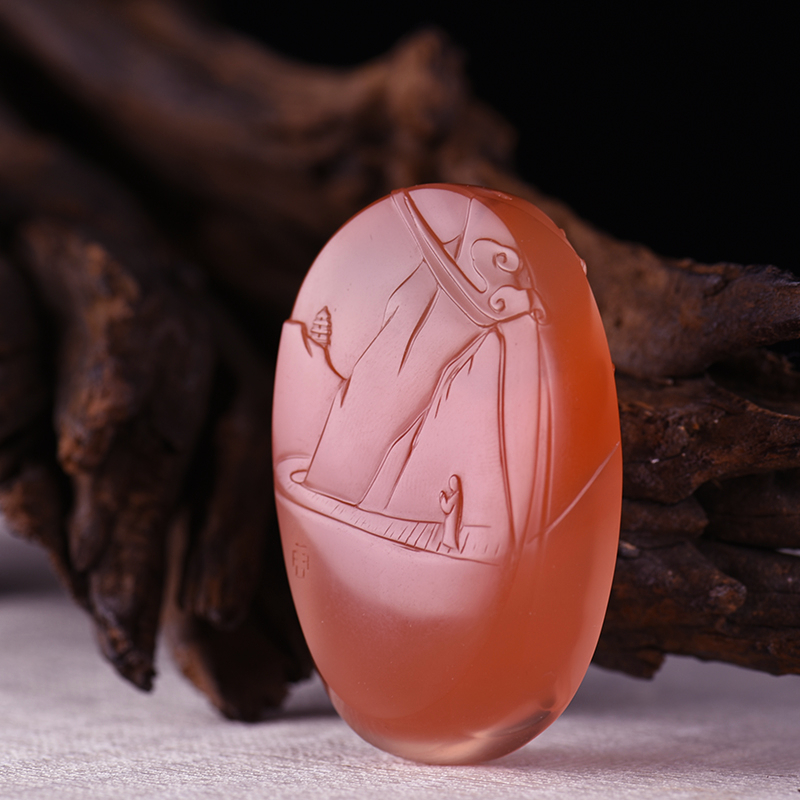 保山南红地藏王菩萨吊坠-红掌柜