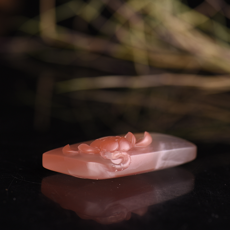 天然南红一品清莲吊坠-红掌柜