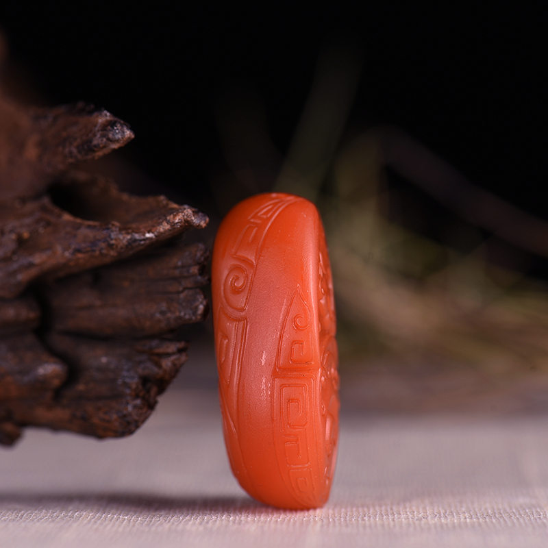 天然南红龙之守护吊坠-红掌柜