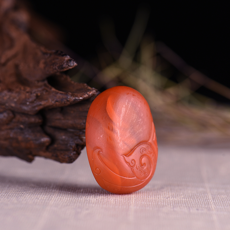 保山南红龙之守护吊坠-红掌柜