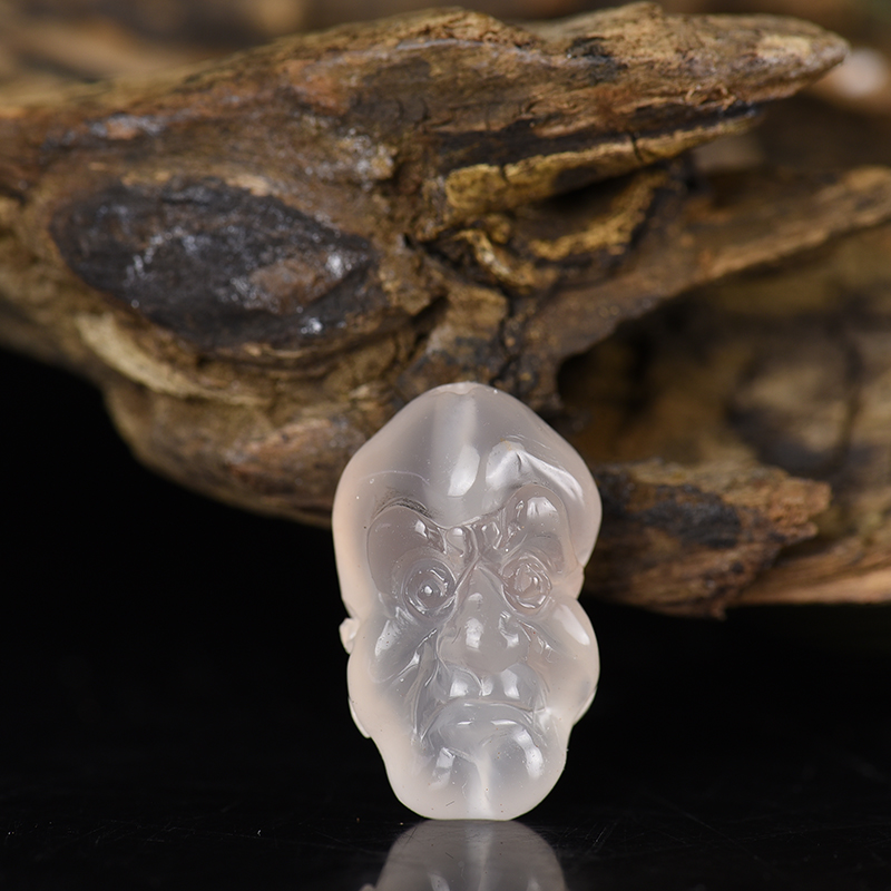 四川天然冰料南红罗汉配饰-红掌柜