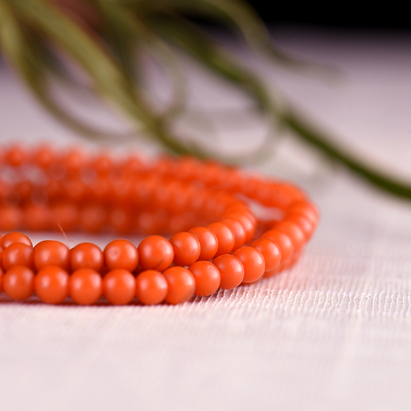 柿子红南红多圈手串-红掌柜