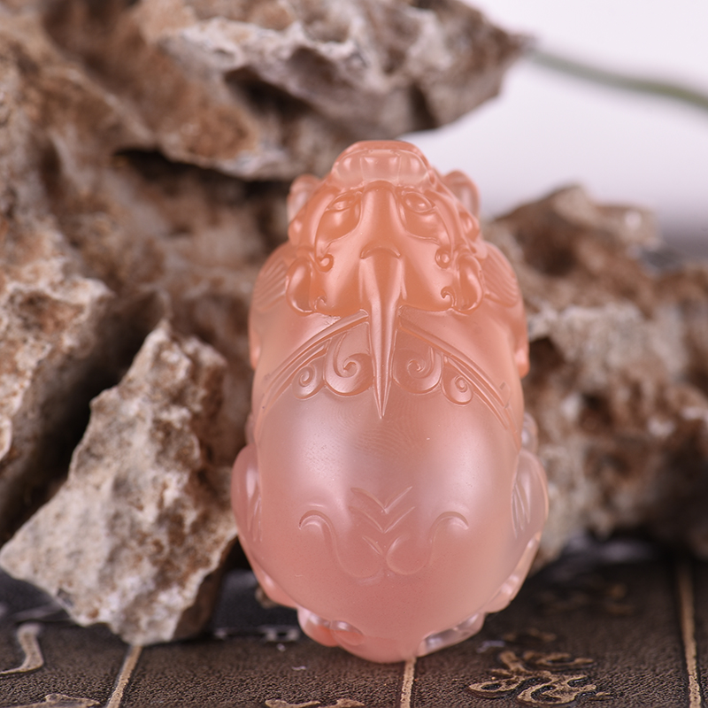 冰红南红貔貅吊坠-红掌柜