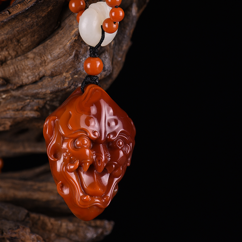 南红守护吊坠-红掌柜