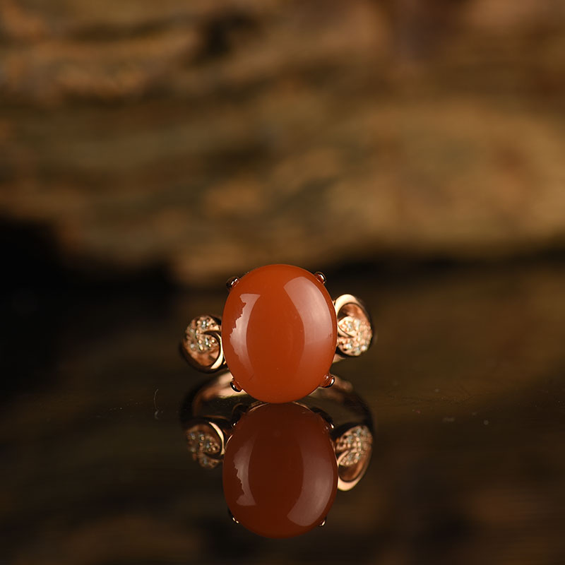 银镶四川樱桃红南红幸运套装-红掌柜