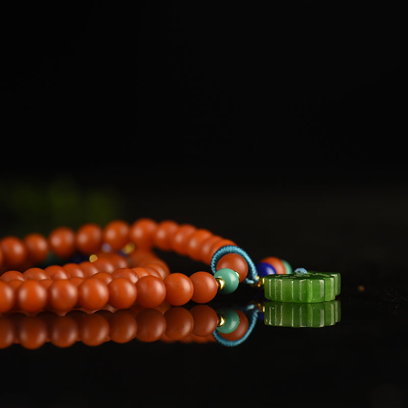 南红多圈手串两用款-红掌柜