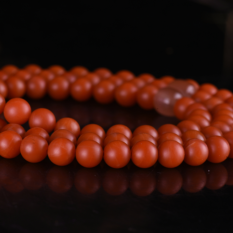 南红108佛珠-红掌柜