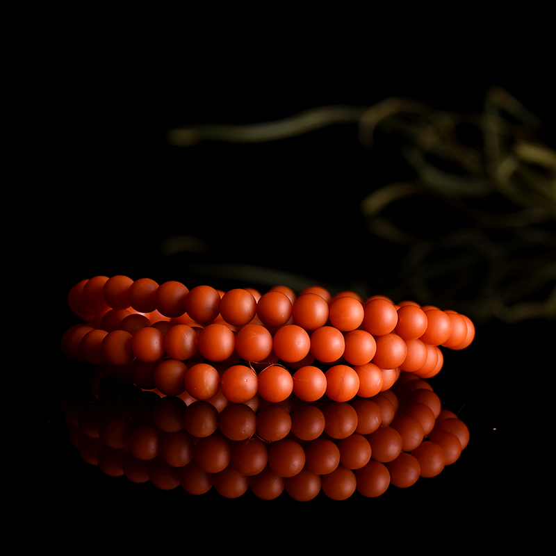 天然南红108佛珠-红掌柜