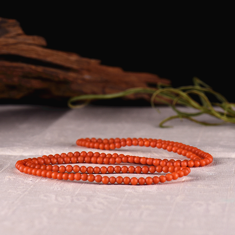 柿子红南红手串-红掌柜