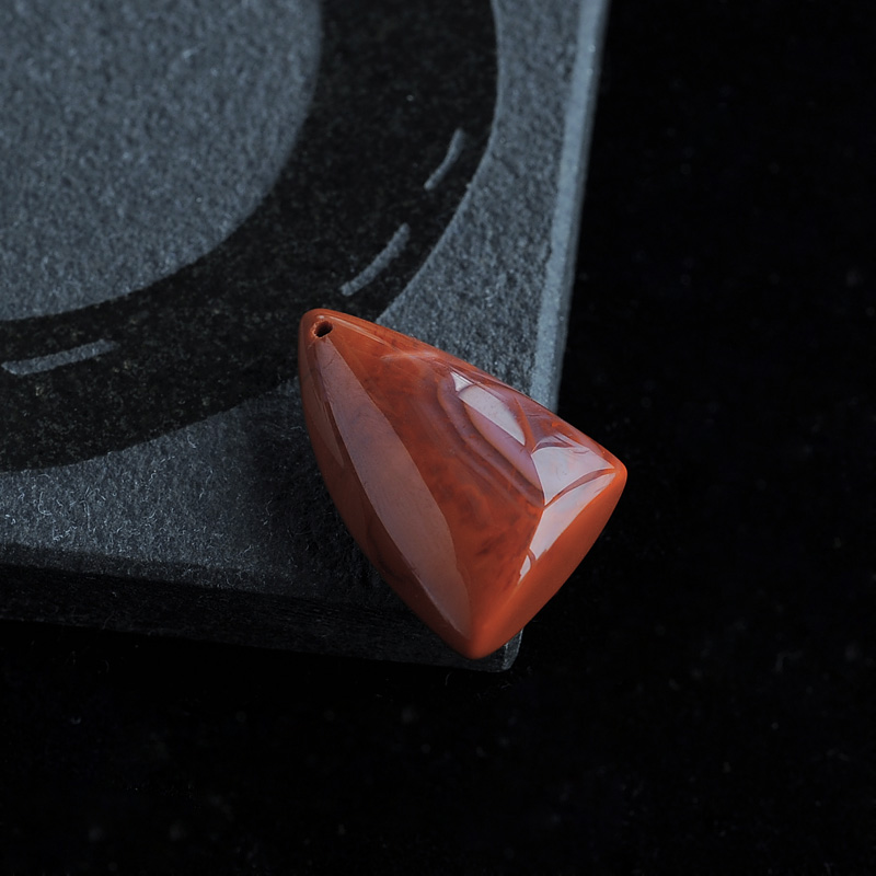 四川九口料柿子红随形吊坠-红掌柜