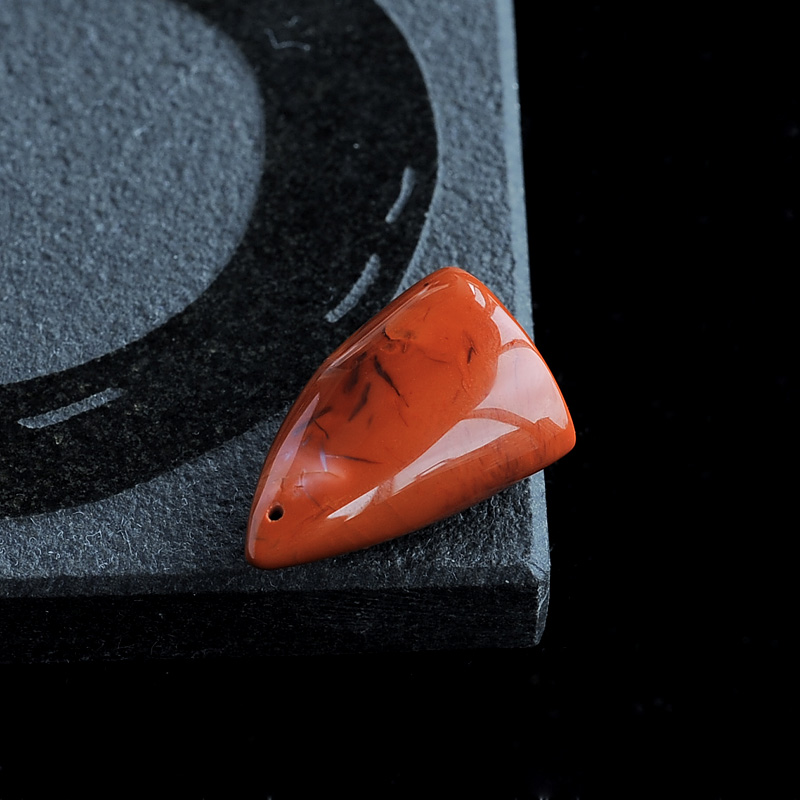 四川九口料柿子红龙牙吊坠-红掌柜