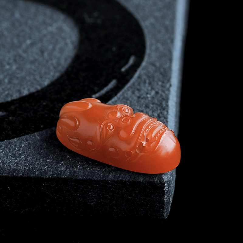 联合料樱桃红神兽戒面-红掌柜