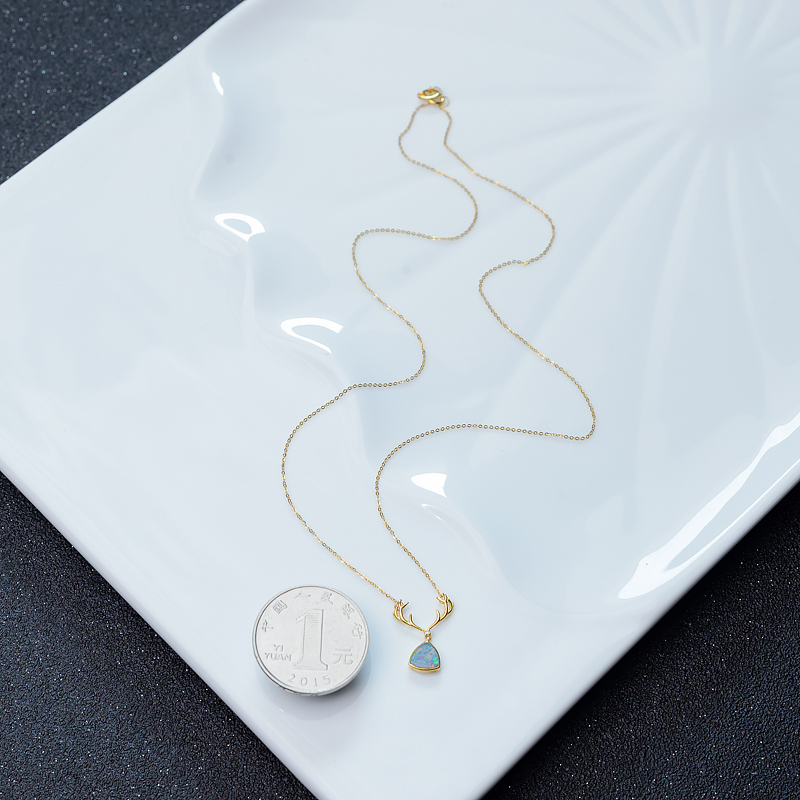 欧泊锁骨链-红掌柜