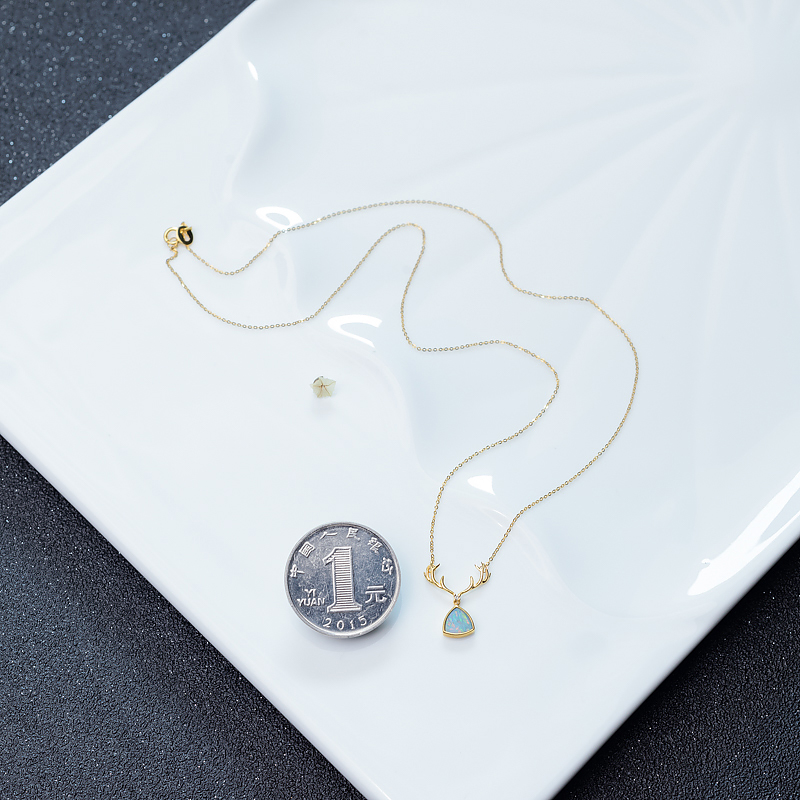 欧泊锁骨链-红掌柜