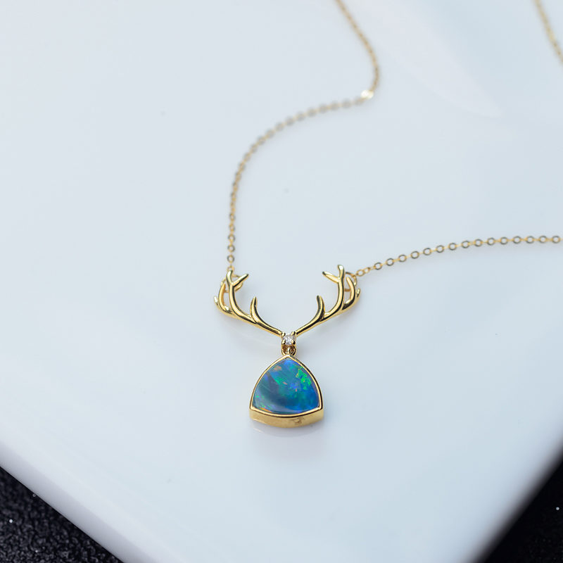 欧泊锁骨链-红掌柜