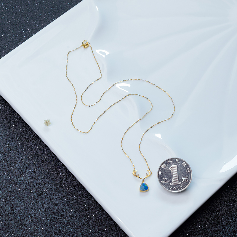 澳大利亚天然欧泊锁骨链-红掌柜