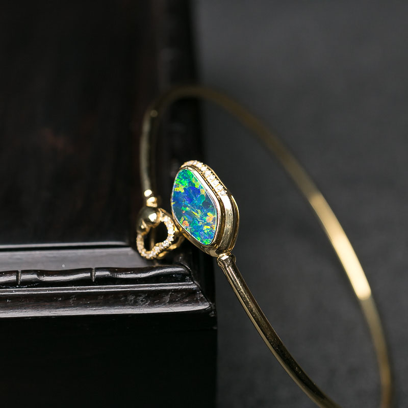 18K欧泊手镯-红掌柜