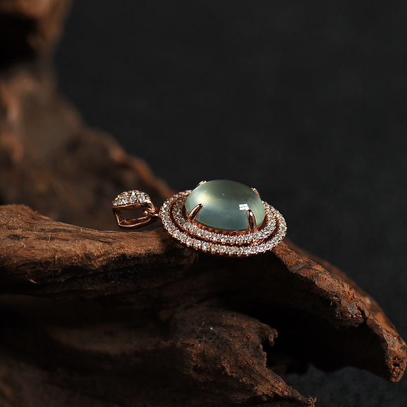 俄罗斯葡萄石吊坠-红掌柜