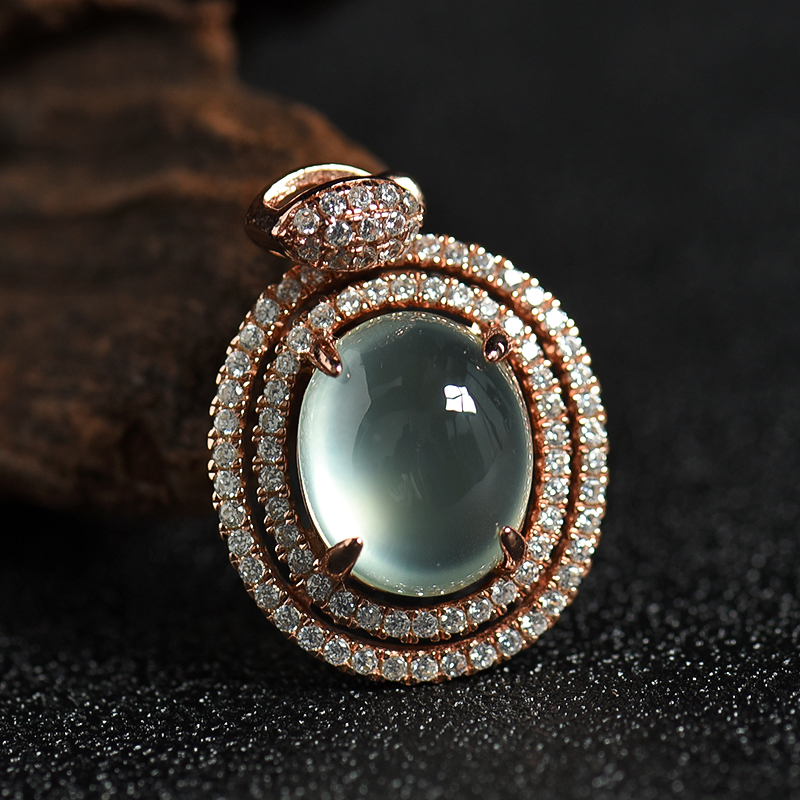 天然葡萄石吊坠-红掌柜