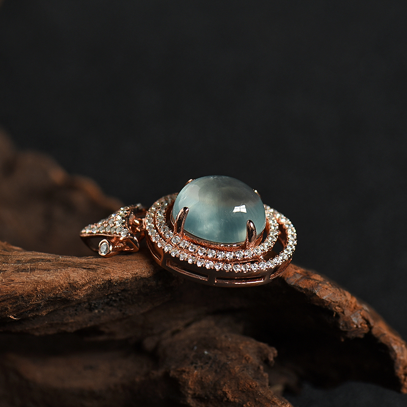 天然葡萄石吊坠-红掌柜