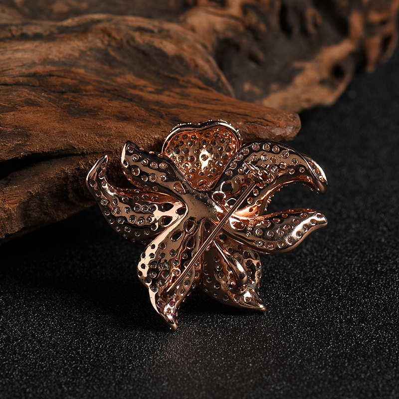 银镶俄罗斯葡萄石胸针-红掌柜