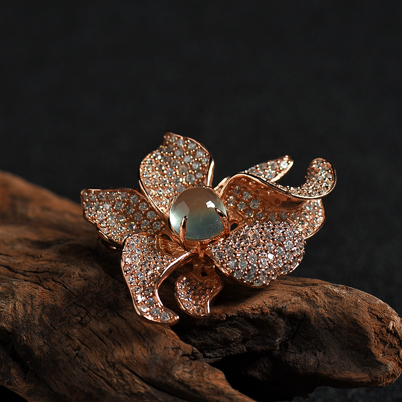 天然葡萄石胸针-红掌柜