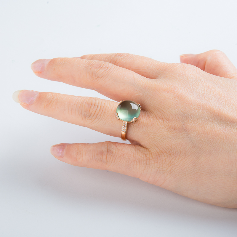 18K葡萄石戒指-红掌柜