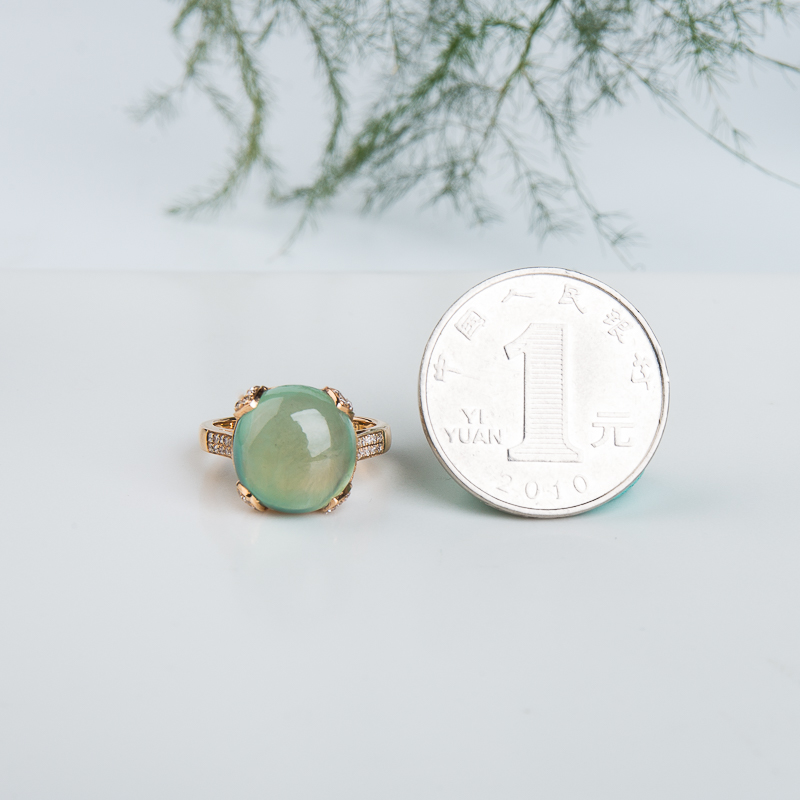 18K葡萄石戒指-红掌柜