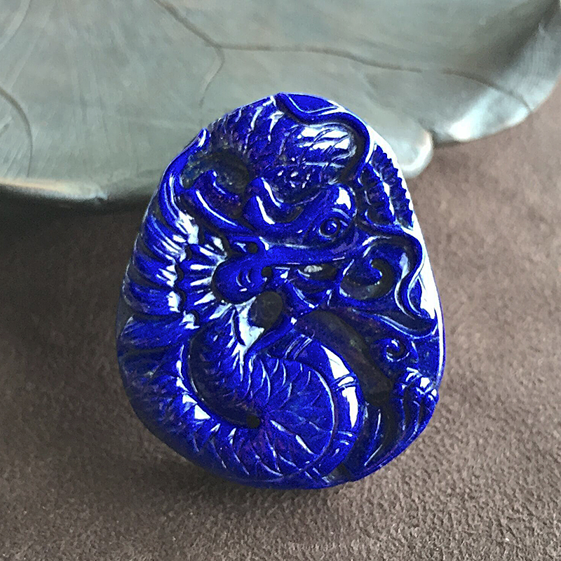 阿富汗青金石龙牌-红掌柜