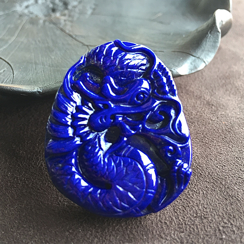 阿富汗青金石龙牌-红掌柜