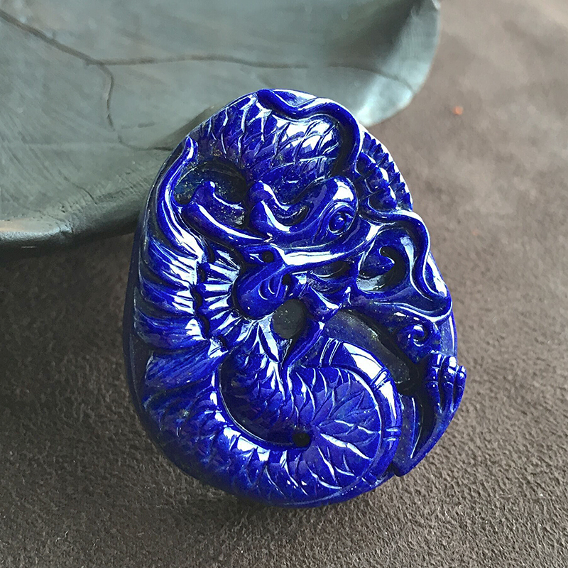 阿富汗青金石龙牌-红掌柜