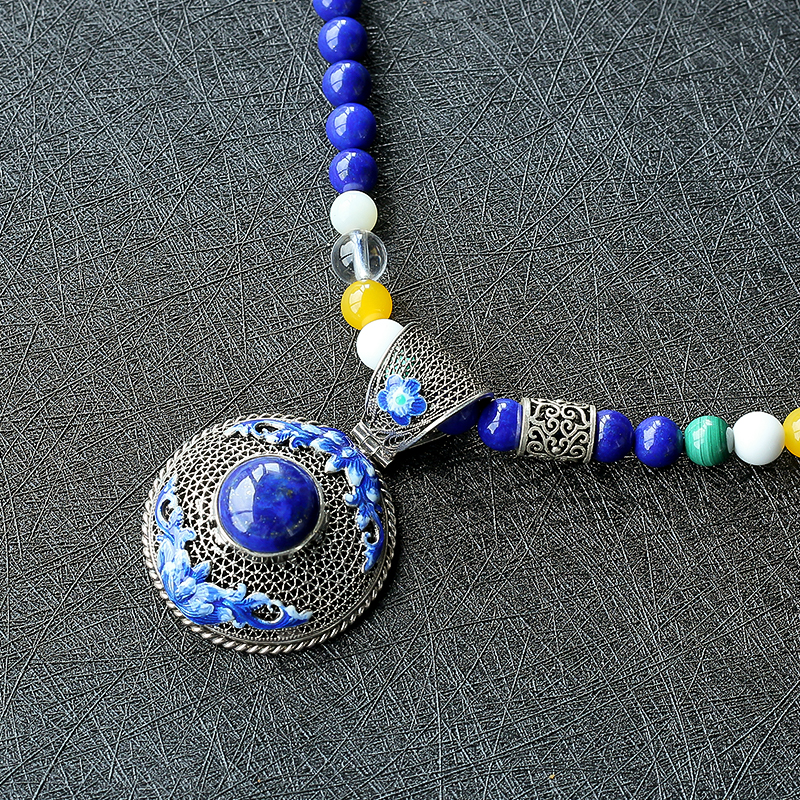 阿富汗青金石毛衣链-红掌柜