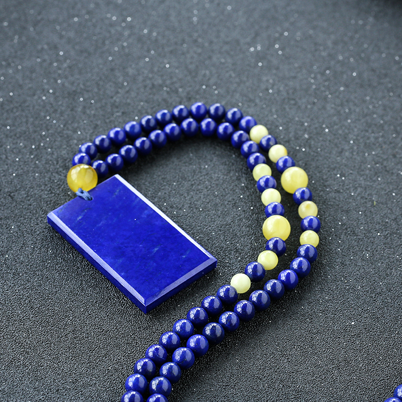 青金石无事牌吊坠 - 红掌柜珠宝