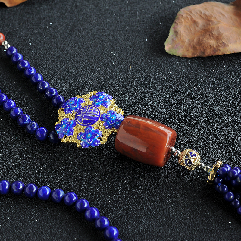 青金石毛衣链-红掌柜