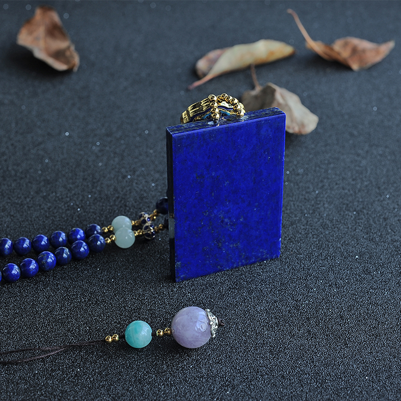 青金石毛衣链-红掌柜