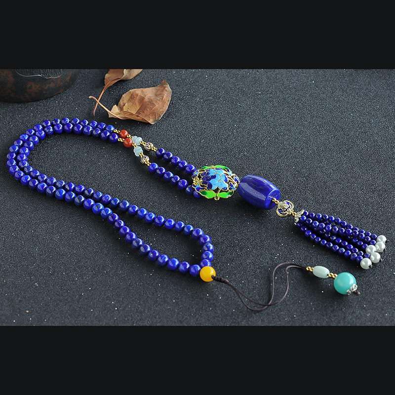 青金石毛衣链-红掌柜