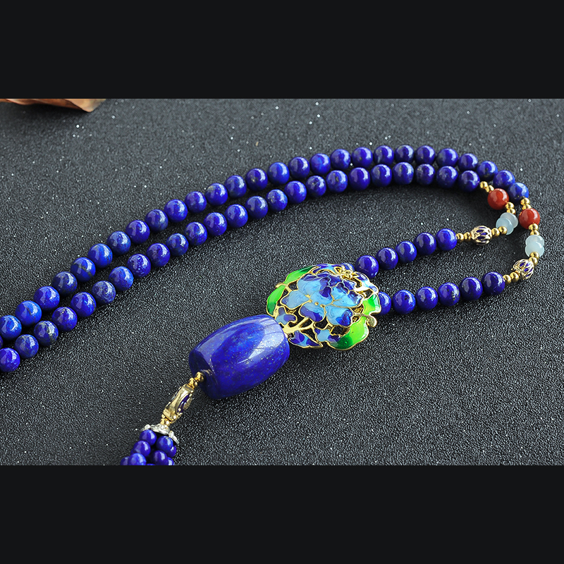 青金石毛衣链-红掌柜