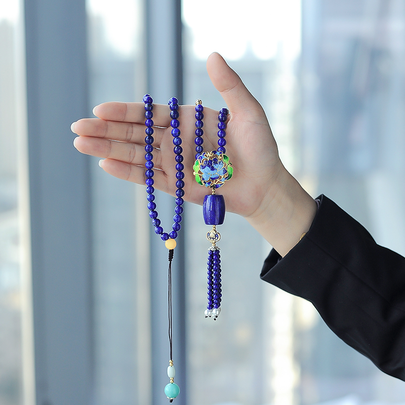 青金石毛衣链-红掌柜