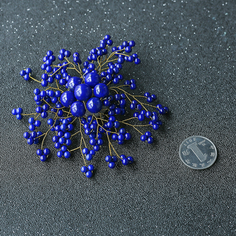 阿富汗青金石胸针 - 红掌柜珠宝