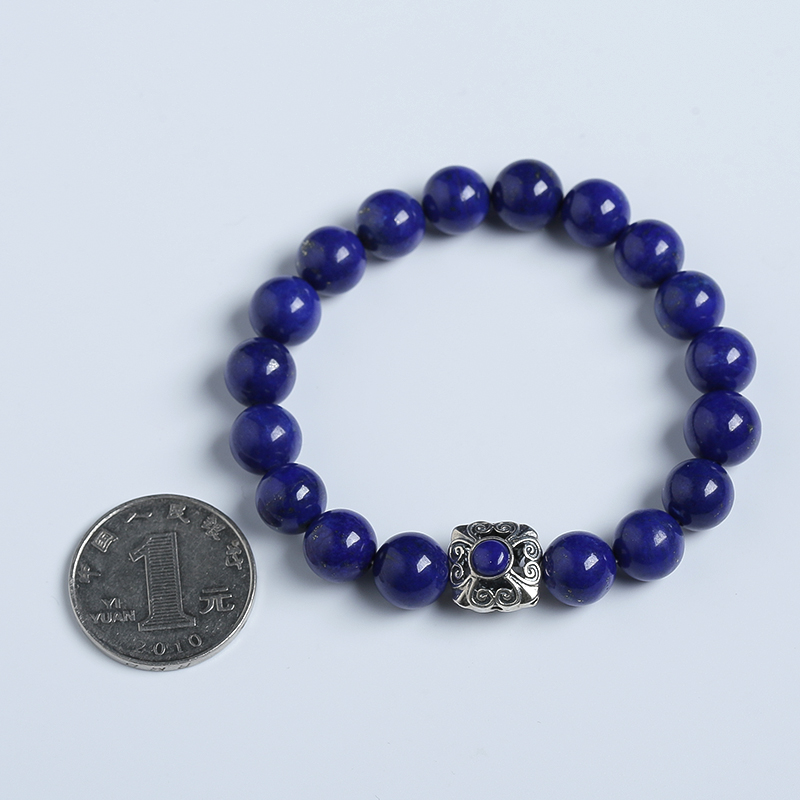 天然青金单圈手串-红掌柜