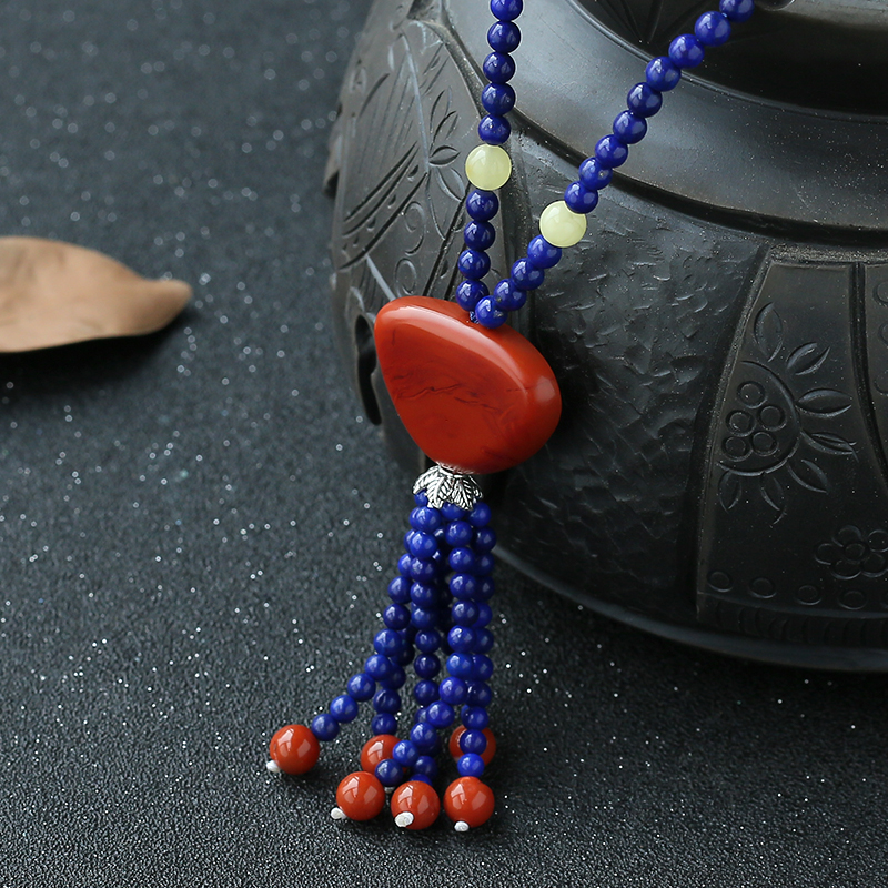 九口南红仿古挂件-红掌柜