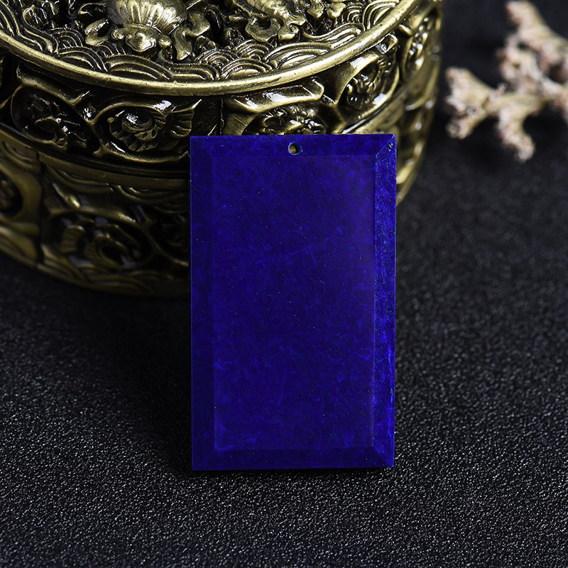 青金石无事牌-红掌柜珠宝