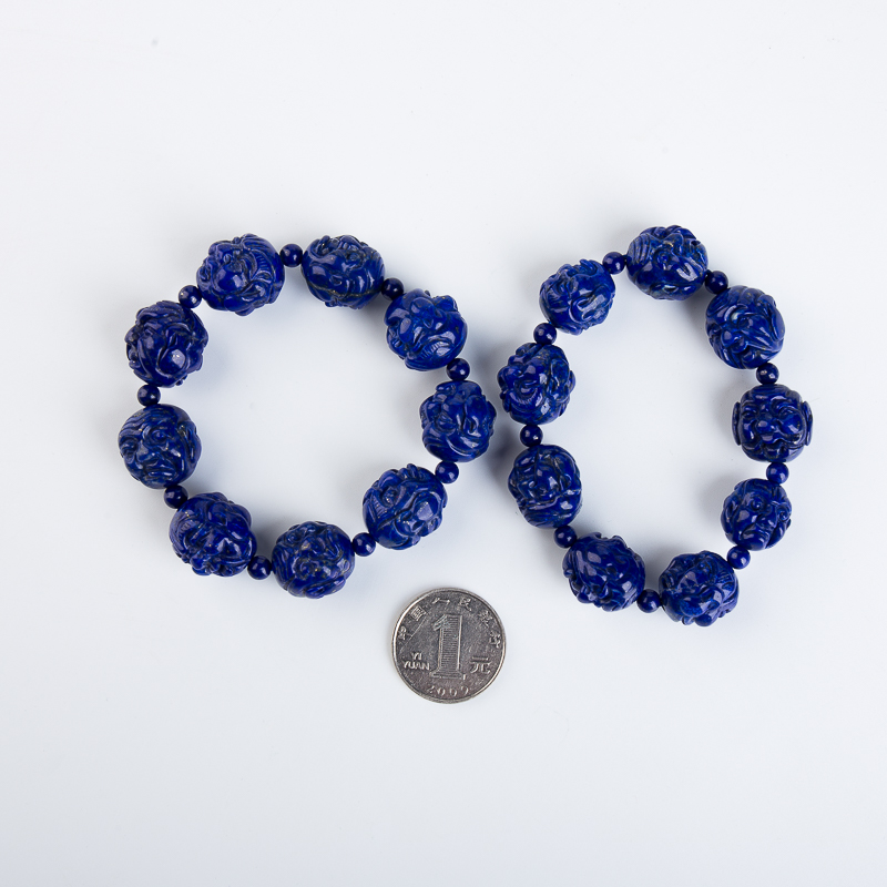 深蓝色青金石手串-红掌柜