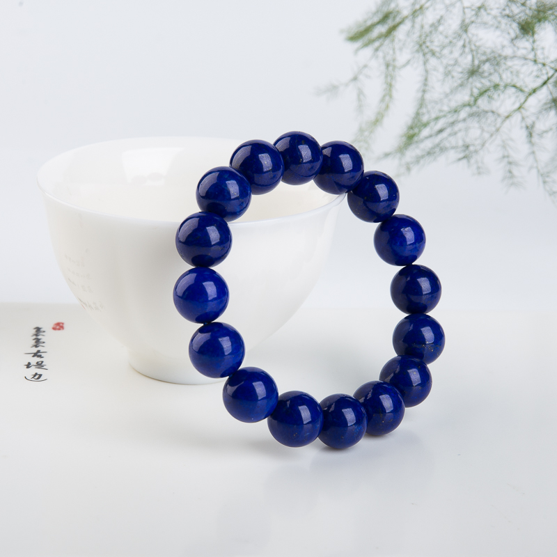 天然紫蓝色青金石单圈手串-红掌柜