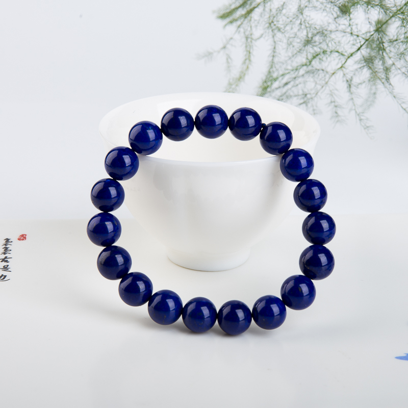 阿富汗紫蓝色青金石单圈手串-红掌柜