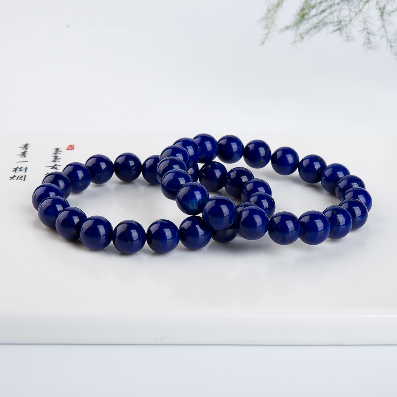阿富汗天然紫蓝色青金石手串-红掌柜