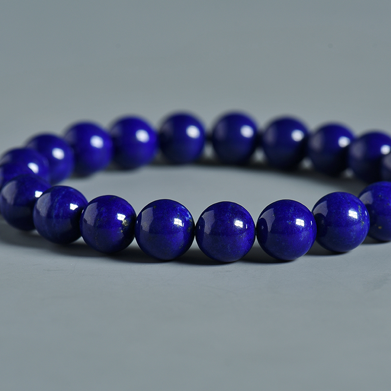 9.3mm天然青金单圈手串-红掌柜