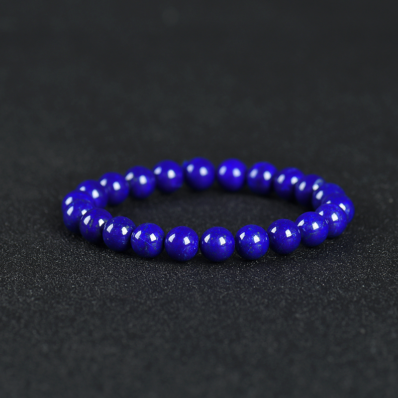9.0mm青金级天蓝色青金石单圈手串-红掌柜