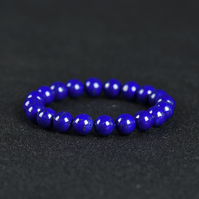 9.8mm青金级天蓝色青金石单圈手串-红掌柜