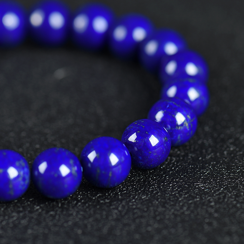 青金级天蓝色青金石单圈手串-红掌柜